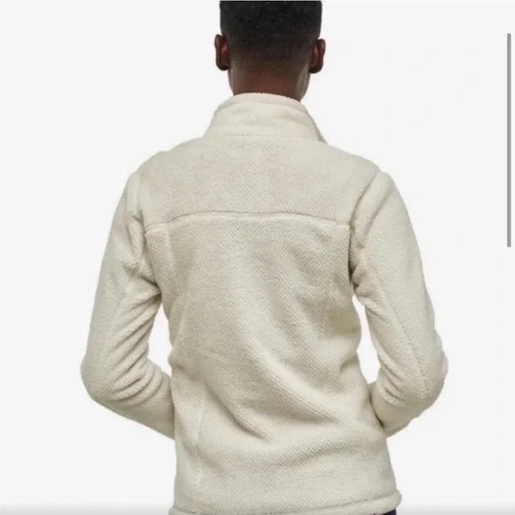 PATAGONIA ~ Women’s White Cream Retool Snap Pullover Polartec Fleece Sweater - Picture 9 of 12